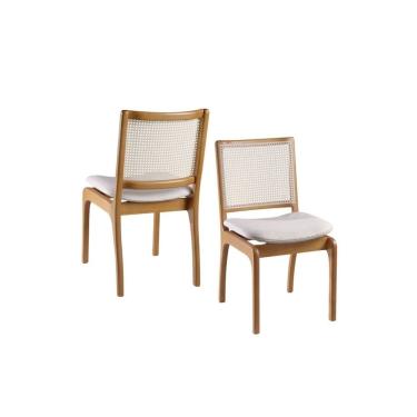 Imagem de Cadeiras para Mesa de Jantar Madeira Maciça com Telinha - Barcelona - Requinte Salas