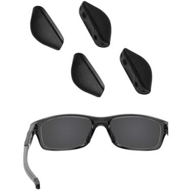 Imagem de EZReplace Almofadas de nariz de substituição para óculos de sol Oakley Crosslink/Mainlink OO9264/Fives Squared/Turbine OO9263/Drop Point/Triggerman OO9266/Straightlink OO9331 2 pares (preto)