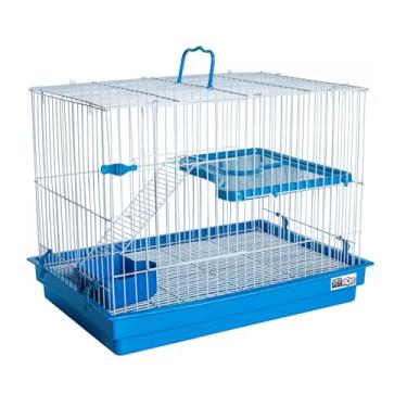 Imagem de Gaiola para Coelho Jel Plast Azul