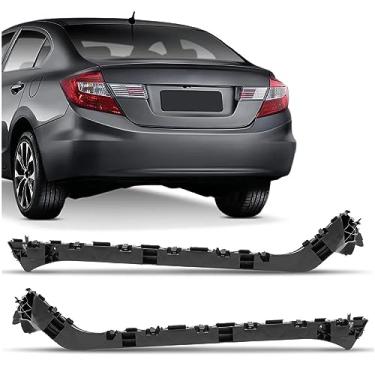 Imagem de Universo Car, Par Suporte Guia Parachoque Traseiro Civic 2012 2013 2014 2015 2016