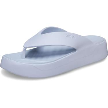Imagem de Crocs Chinelo feminino Getaway plataforma, sandálias de cunha para mulheres, Dreamscape, 6 mulheres