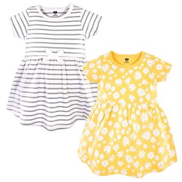 Imagem de Hudson Baby Vestidos de algodão para bebês meninas, Margarida amarela, 9-12 Meses