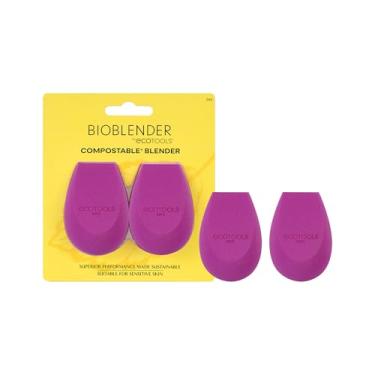Imagem de EcoTools Bioblender Duo, esponjas compostáveis para maquiagem, para bases líquidas e cremes, esponjas de maquiagem ecológicas para pele com aparência natural, sustentável, livre de