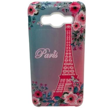 Imagem de Capa Celular Compatível com Samsung Galaxy J2 Prime SM-G532MT / Gran Prime SM-G530 Com Suport Para Dedos (Pink Green Paris)