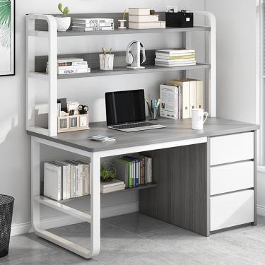 Imagem de Mesa de computador com gaiola e estante para escritório doméstico Mesa para laptop Mesa de madeira moderna e simples Mesa de estação de trabalho para escritório doméstico B, B, 100 * 50 * 14