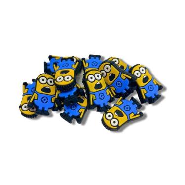Imagem de Yellow Movie Me Character Miçanga Focal de Silicone Infantil | Kit de 12 unidades para Cabides Freshie Canetas Organizador Despicable Suprimentos Wristlet Chaveiro Canetas com Contas, Silicone, Sem