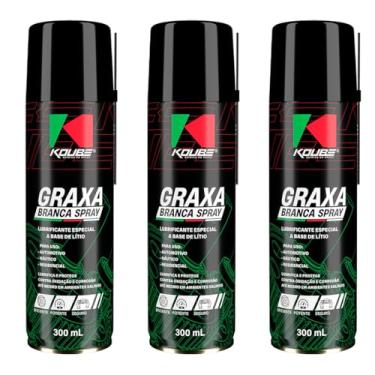 Imagem de Kit Graxa Branca Proteção Spray Lubrificante Especial 3 Unidades