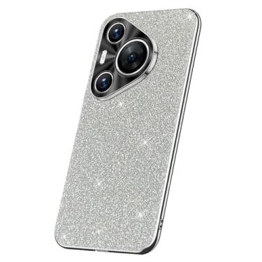 Imagem de LTLMYDAM Capa ultrafina para Huawei Pura 70 Ultra/70 Pro/70 Pro+/70, capa feminina brilhante moderna com revestimento completo de lentes, prata, 70