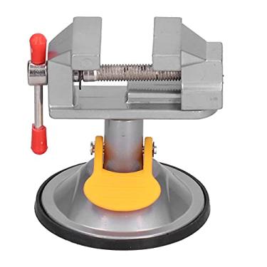 Imagem de Torno de ventosa 45 # Aço Rotação de 360 graus Ferramenta manual para mesa de vidro Torno de bancada de metal com sucção