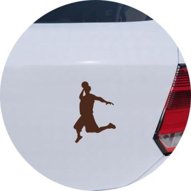 Imagem de Adesivo de Carro Basquete Enterrada Handeball - Cor Azul - Melhor Ades