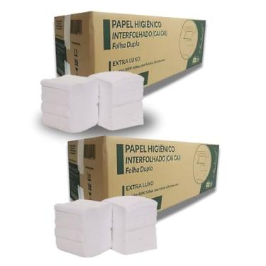 Imagem de Papel Higiênico Extra Luxo Cai-Cai 2 Caixas Folhas Duplas Qualidade Premium