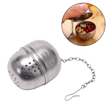 Imagem de Infusor De Chá Filtro Aço Inox Coador De Ervas Com Presilha Arredondad