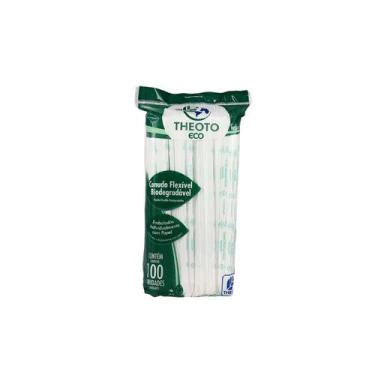 Imagem de Canudo Flexível Biodegradável Embalado Individual Theoto Pacote 100 Un