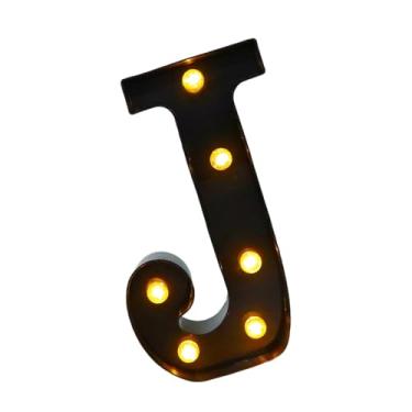 Imagem de Generic Letreiro Luminoso com Letras para Decoração de Festas E Eventos, J 5.39x8.58x1.57inch