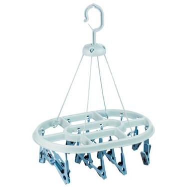 Imagem de Varal Oval Compacto 16 Prendedores Roupas íntimas Calcinha - Dikamais