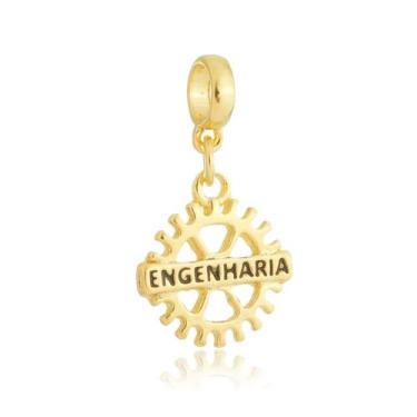 Imagem de Berloque Símbolo da Engenharia Banhado a Ouro 18k - Work Semijoias
