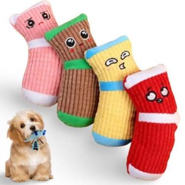 Imagem de Brinquedo De Pelúcia Pet Canelada Para Cães Gato Cachorro Pequenos e F