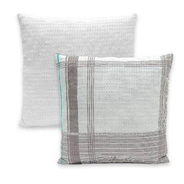 Imagem de Kit 2 Capas de Almofadas PIQUET Favinho Lisa e Estampada 40x40 C/ Zípe