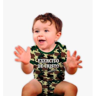Imagem de Body Bebe Exercito de Cristo. BMC1035 - FC Moda Cristã, Militar, GG