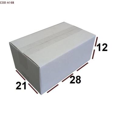 Imagem de 50 Caixas De Papelão Branco 28 x 21 x 12 para Envios Correios Sedex E-