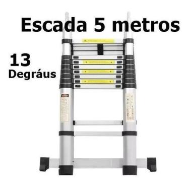 Imagem de Escada Telescópica De Alumínio 5 M - Reta - Sa, Songle, Nakazaki ou Si