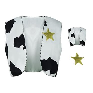 Imagem de PAINEOMN Camisa de fantasia Jessie Woody para adultos, cowgirls, cowboys, Halloween, manga comprida, abotoada, para mulheres e homens, Colete Woody, 3G