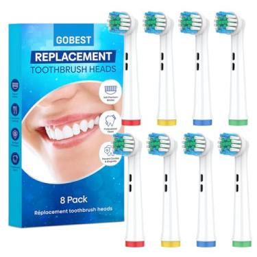 Imagem de Cabeças de escova de dentes de substituição compatíveis com Oral-B Braun, pacote com 8...