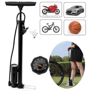 Imagem de Bomba De Encher Pneu Bola Bicicleta, Carro, Moto, Boias Chão - WBCOM