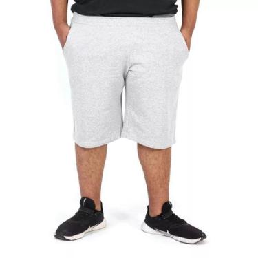 Imagem de Bermuda Moletinho Masculina Plus Size Grafite - TECHMALHAS, Cinza, G3