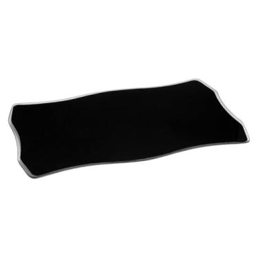 Imagem de Bandeja Orgânica Vidro Espelho Branco Preto Bege Decor 25x15 (Preto)