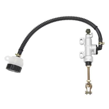 Imagem de Cilindro mestre do freio traseiro, cilindro mestre da bomba do freio traseiro da motocicleta, liga de alumínio freio de pé traseiro reservatório da bomba do cilindro mestre