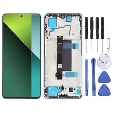Imagem de tela Para Xiaomi Redmi Nota 13 Pro 5G Original Material AMOLED Digitalizador de tela LCD Montagem completa com quadro substituição da tela