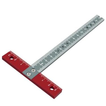 Imagem de Régua de Linha de Marcação para Riscador de Madeira Metal T Square Drawing T Ruler Architect Ruler