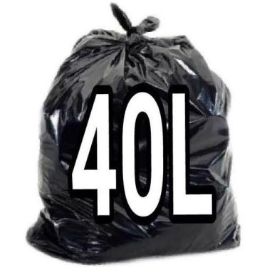 Imagem de Saco De Lixo 40 Litros Preto 100Un Resistente - HIGIPACK