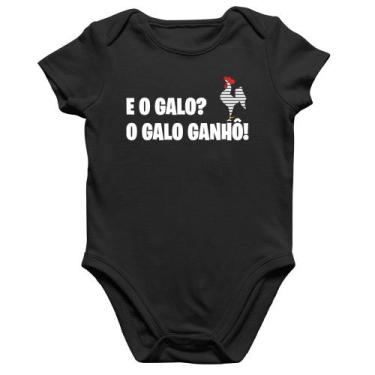 Imagem de Body Bebê Algodão E o galo O galo ganhô! - Foca na Moda, Preto, P