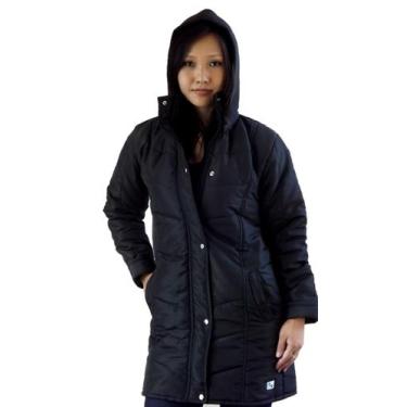 Imagem de Casaco Sobretudo Com Capuz Removível - Tam P A Gg  - Inverno - BLACK S