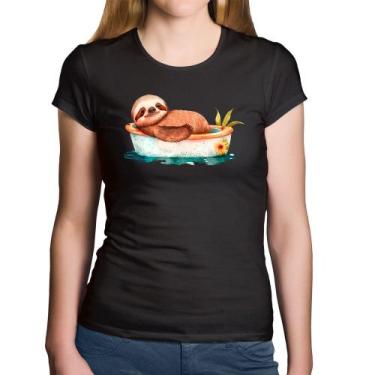 Imagem de Baby Look Algodão Ursinho Panda Relaxando Na Piscina - Foca na Moda, P