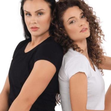 Imagem de Camiseta Básica Gola V Feminina - Griffa Sports, G, Preto