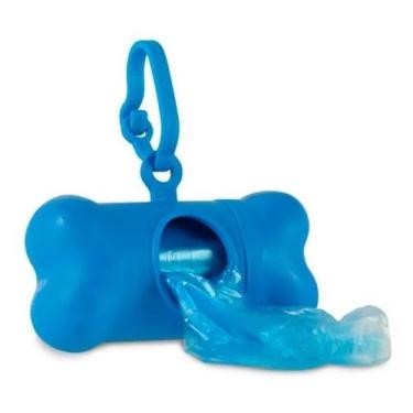 Imagem de Kit Higiênico Para Cachorro Cata Caca Coleta Coco Cão passeio - Azul -
