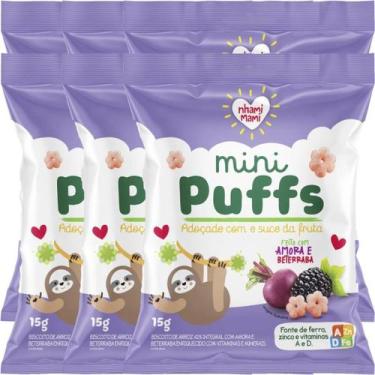 Imagem de MINI PUFFS AMORA E BETERRABA 6x15g - NHAMI MAMI