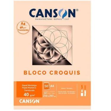 Imagem de Bloco Canson A4 Manteiga 50 Folhas Croquis