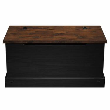 Imagem de Baú de Madeira Maciça Preto