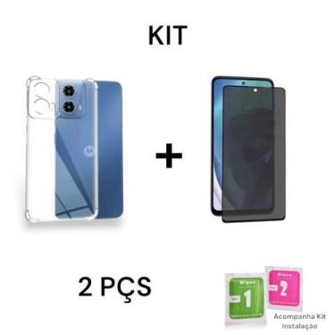Imagem de Película Fosca 9D Privacidade Flexível + Capa Capinha para Moto G24 An
