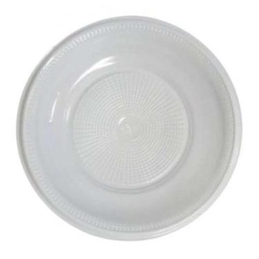Imagem de Prato Churrasco Plástico Branco 25cm PR25 c/10 - Trik Trik