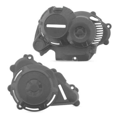 Imagem de Protetor Tampas Laterais Motor Street Amx Cg/Bros 160 Xre 190, Cinza