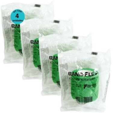 Imagem de Atadura 5cm Verde Band-FlexAutoadesiva Para Animais Farex Kit com 4