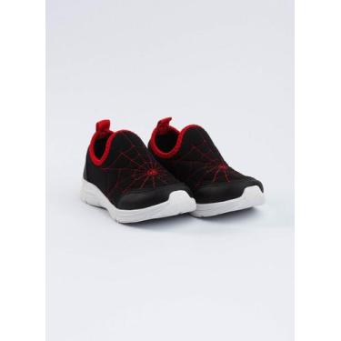 Imagem de Tênis Infantil Molekada Menino Preto Slip On Aranha, 29