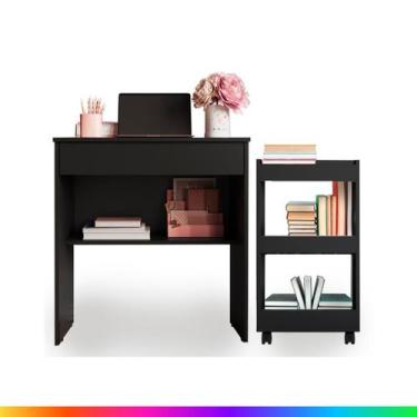 Imagem de Conjunto Infantil Mesa Escrivaninha Computador E Armário De Livros par