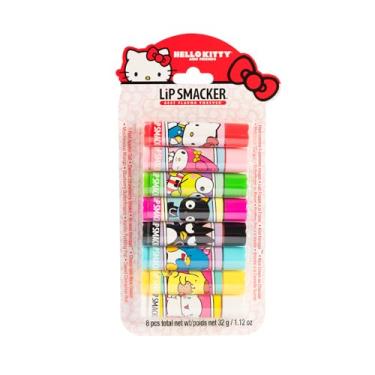 Imagem de Lip Smacker Sanrio Hello Kitty and Friends 8-Piece Flavored Lip Balm, Clear, For Kids, My Melody, Little Twin Stars, and Chococat