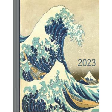 Imagem de 2023: Hokusai Planner - Large Monthly Weekly Organizer with Notes Section + 45 Dot Grid Pages, To Do List 8.5x11 - Asian Art Calendar January - December Year A4 - Schedule Notebook Journal Almanac
